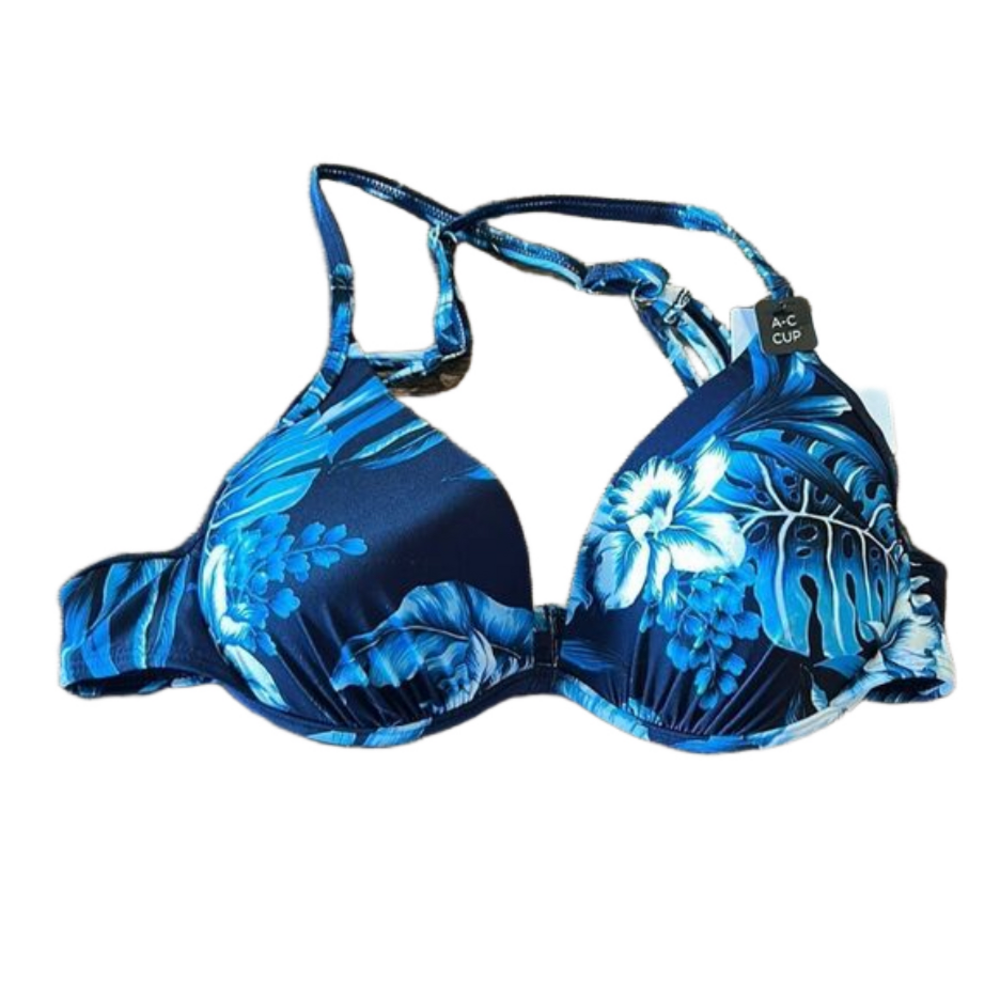AZURA AUSTRALIA swim top blue push up underwire a/c bikini